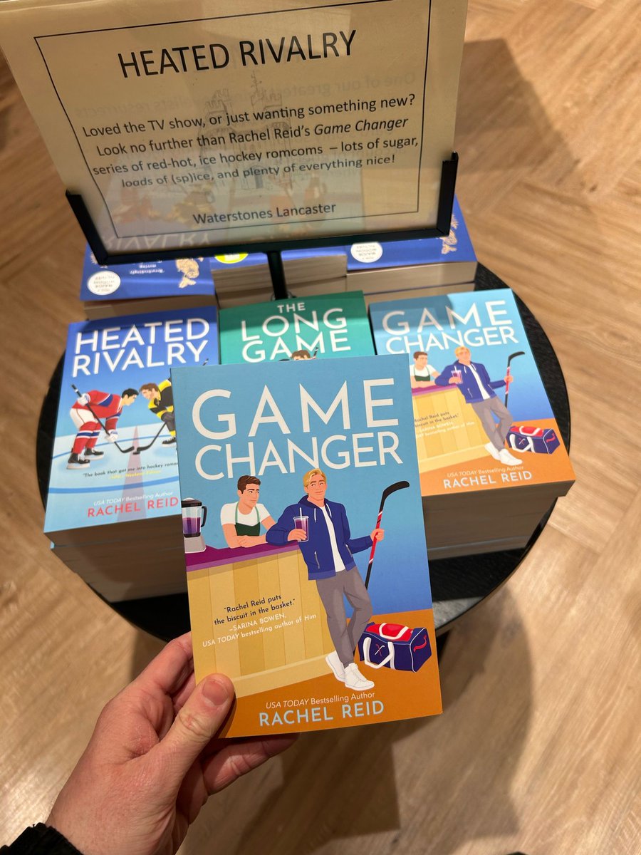 Game on at Waterstones 🏒🔥 Dive into Rachel Reid’s must-read trilogy: Heated Rivalry, The Long Game &amp; Game Changer.