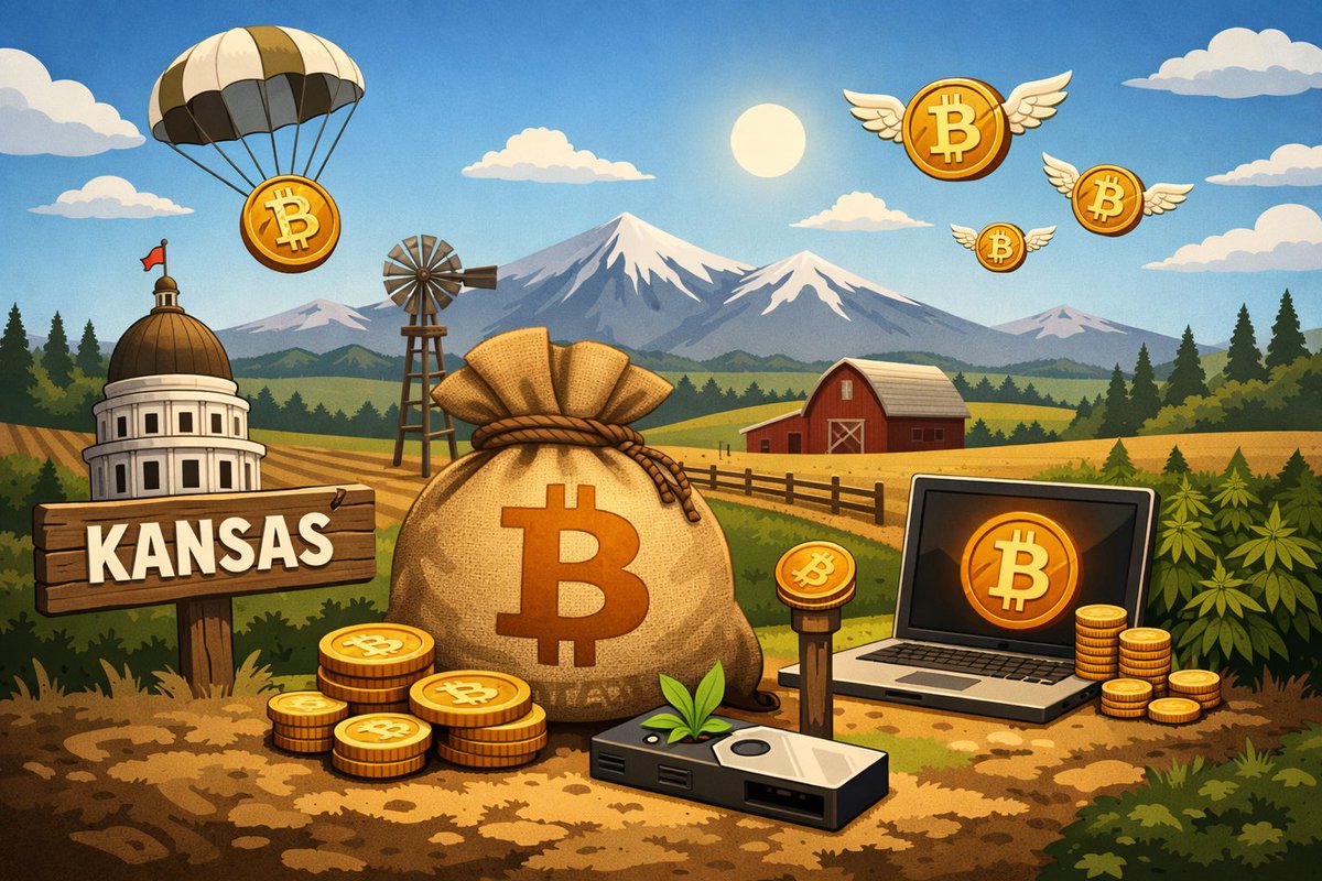 🚨Tegridy Alert🚨 : 🇺🇸 Kansas moves closer to a Bitcoin reserve. A state  lawmaker proposed a bill to build BTC reserves using unclaimed crypto,  airdrops, and staking rewards — not taxpayer money.