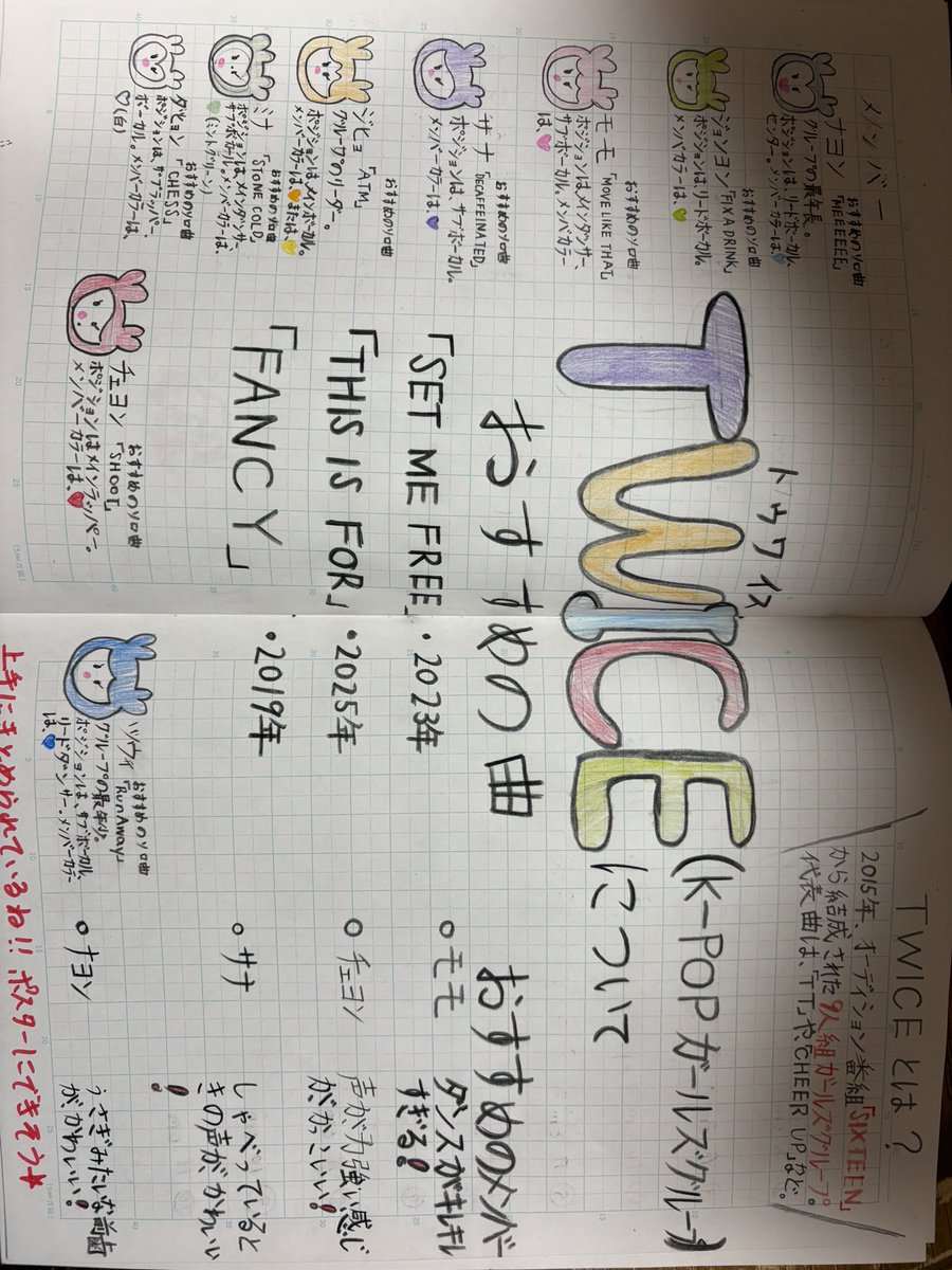 0421mie's tweet photo. 反抗期の娘が、自由学習の宿題で作った作品？
TWICEのファンになり、ライヴも行き、そこからの今です😆
私的にはびっくりした。
親バカですが、ここまで上手く仕上げてるとは思わなかった。
ガーサスです‼️
#TWICE
#チェヨン https://t.co/RVE5TO0Fnu