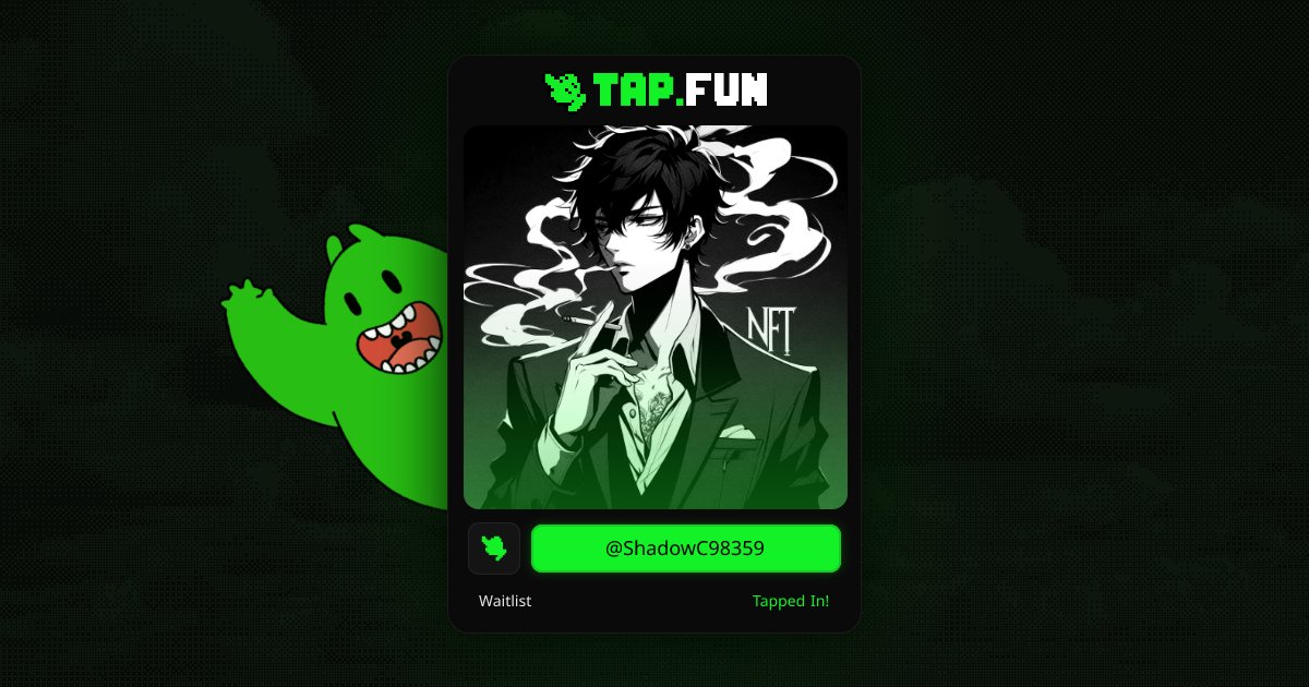 i'm tapped in <a href="/tapdotfun/">tap.fun</a>

you're not

fix that
tap.fun/?ref=8WTFV8