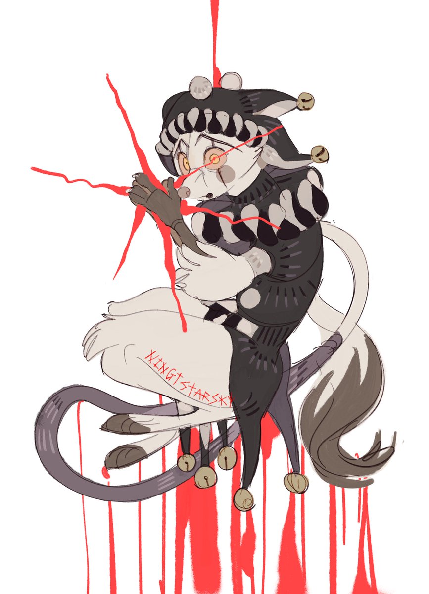 SkyTheLamb's tweet image. Blood 

#oc #rat 
Actually, he's a jerboa...? But yep