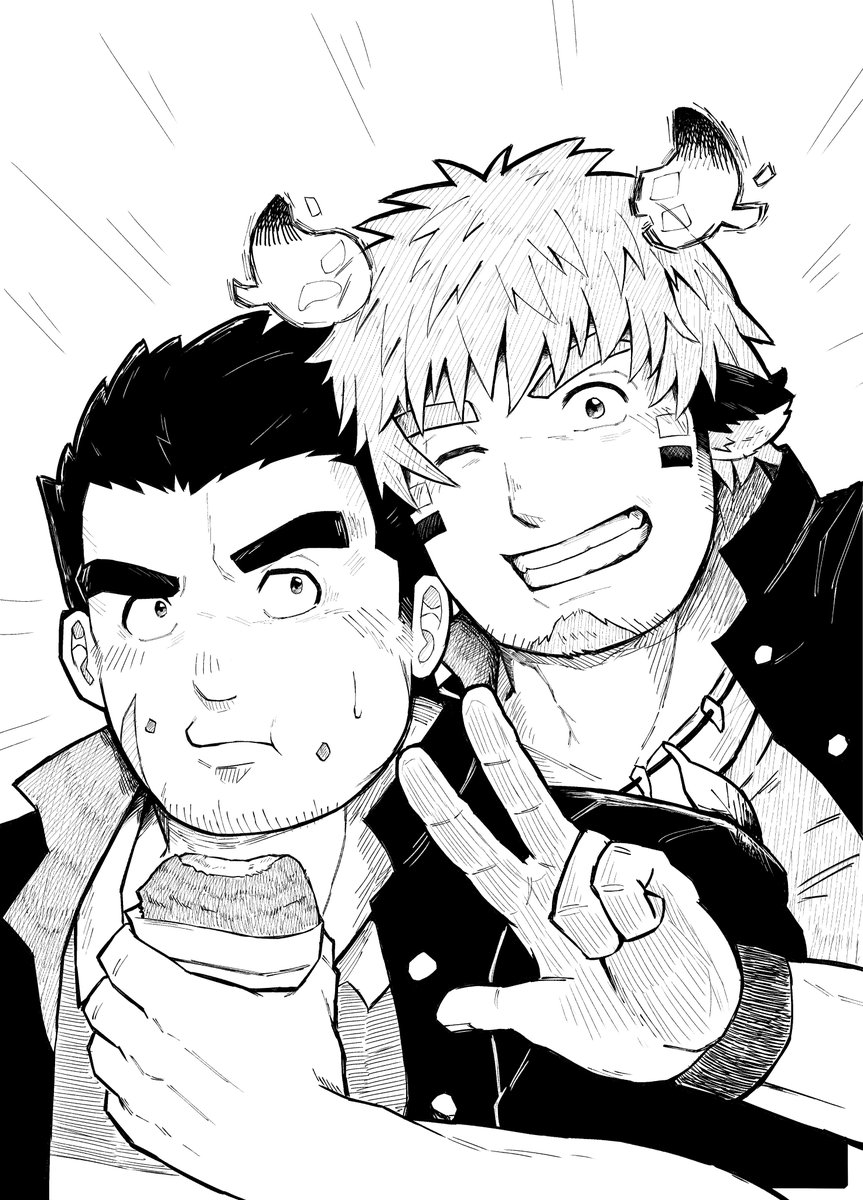 ts_kon2's tweet image. 一緒に地獄に落ちるなら…この2人しか考えられなかった🏉🐮 まあ応募殺到で当選漏れするだろうがなーがっはっはっ！（ひきつった笑顔で原稿に戻る）
当落確定したら改めてご連絡します💁‍♂️