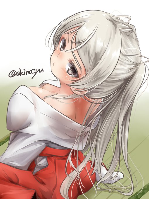 巫女かぶさま 実はカブ様の髪型をあまりわかってなかったりする #艦これ