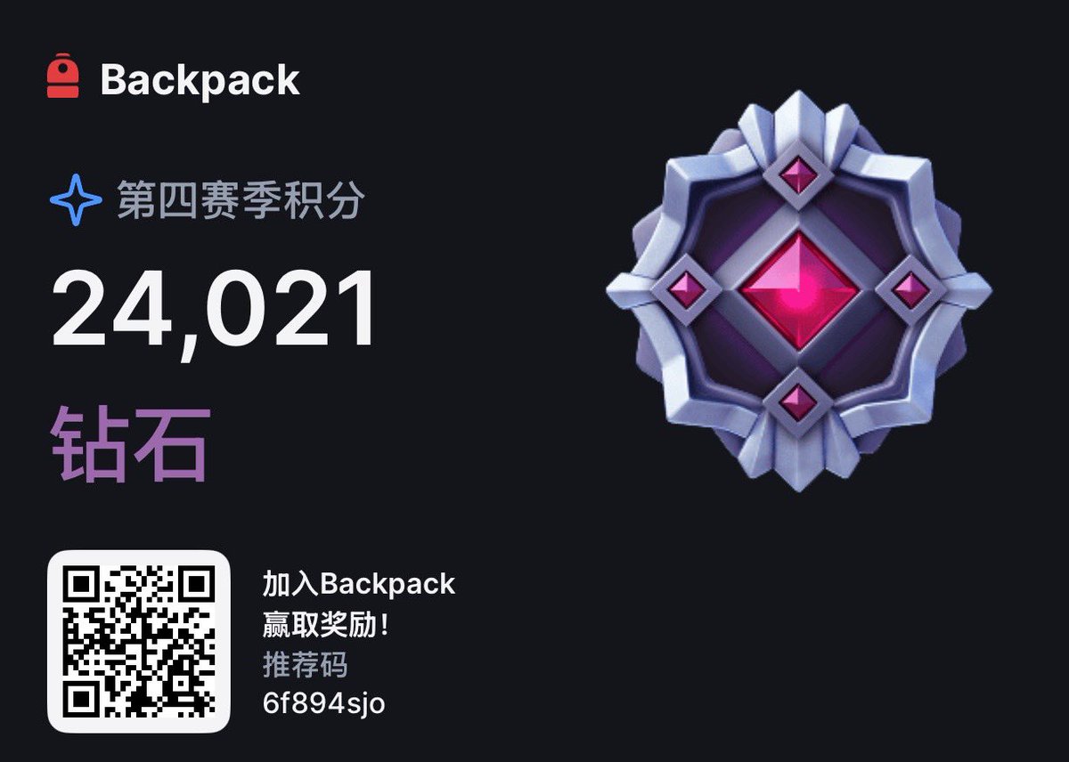baoge002's tweet photo. @Backpack Reached diamond first time ever https://t.co/Vys9gMFItp