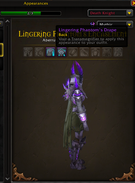 LowkeyxXl's tweet photo. @BlizzardCSEU_EN Hello there, so I am trying to get the aberrus warrior tier set cloak for transmog but when trying to put any cloak from the aberrus raid they all turn into a dk cloak? Yes I am on a warrior. https://t.co/9CGGdqMm0M