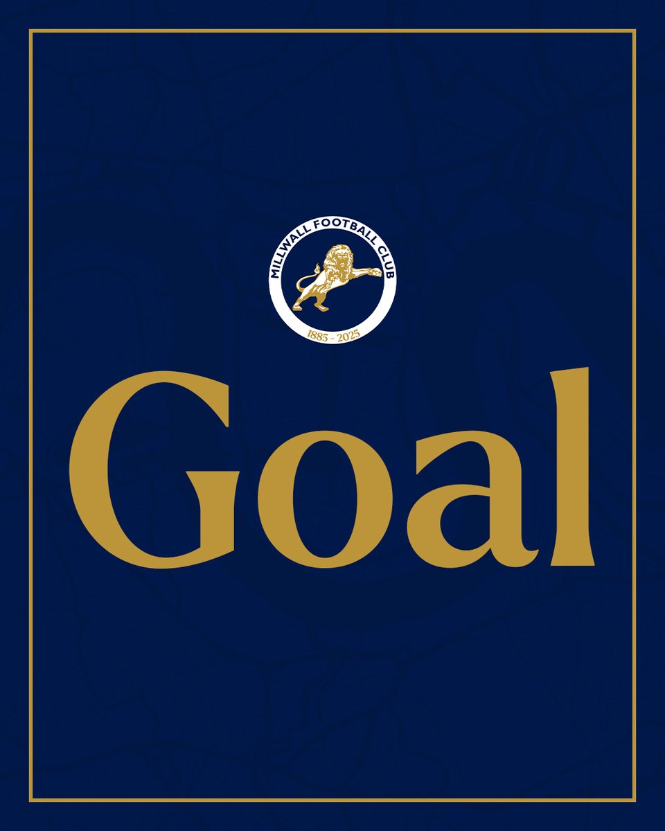 MillwallFC's tweet photo. LIONS LEAD!! https://t.co/Wyxz436Tib