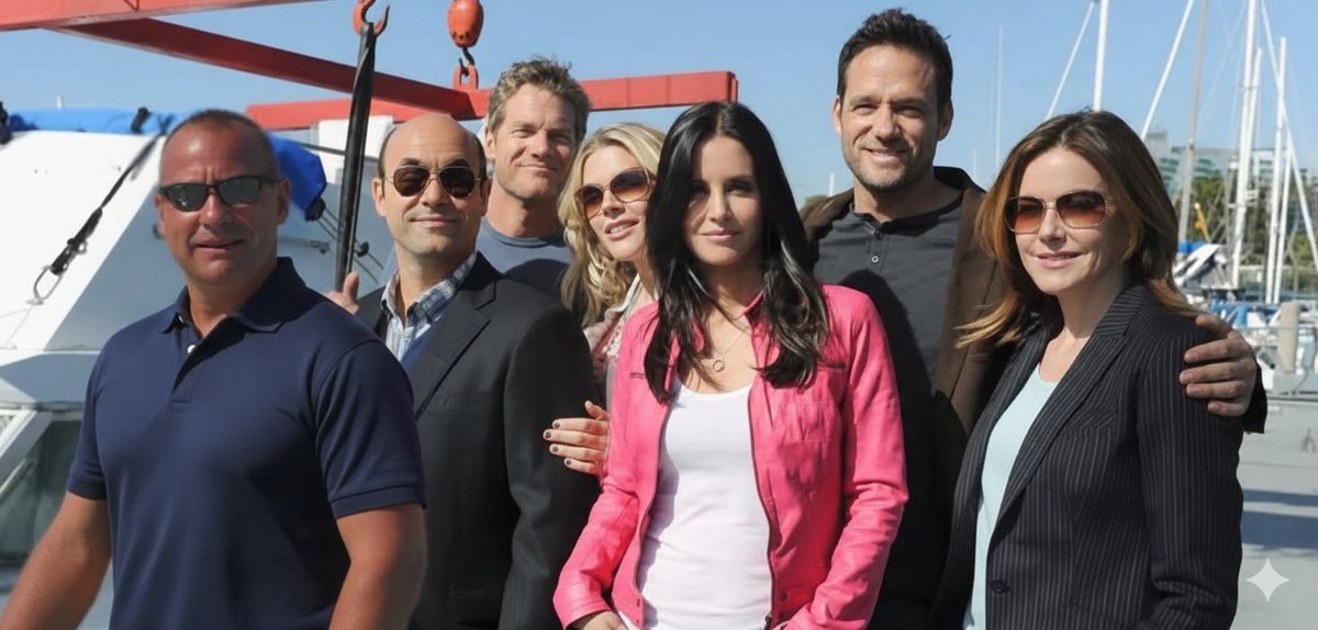 HanniganBilly's tweet photo. Was hanging at Wasserhund last night in Norfolk and they were binging Cougar Town.   I remember the time I posed with the cast at the marina. 
#wasserhund https://t.co/LemZOxrSFh