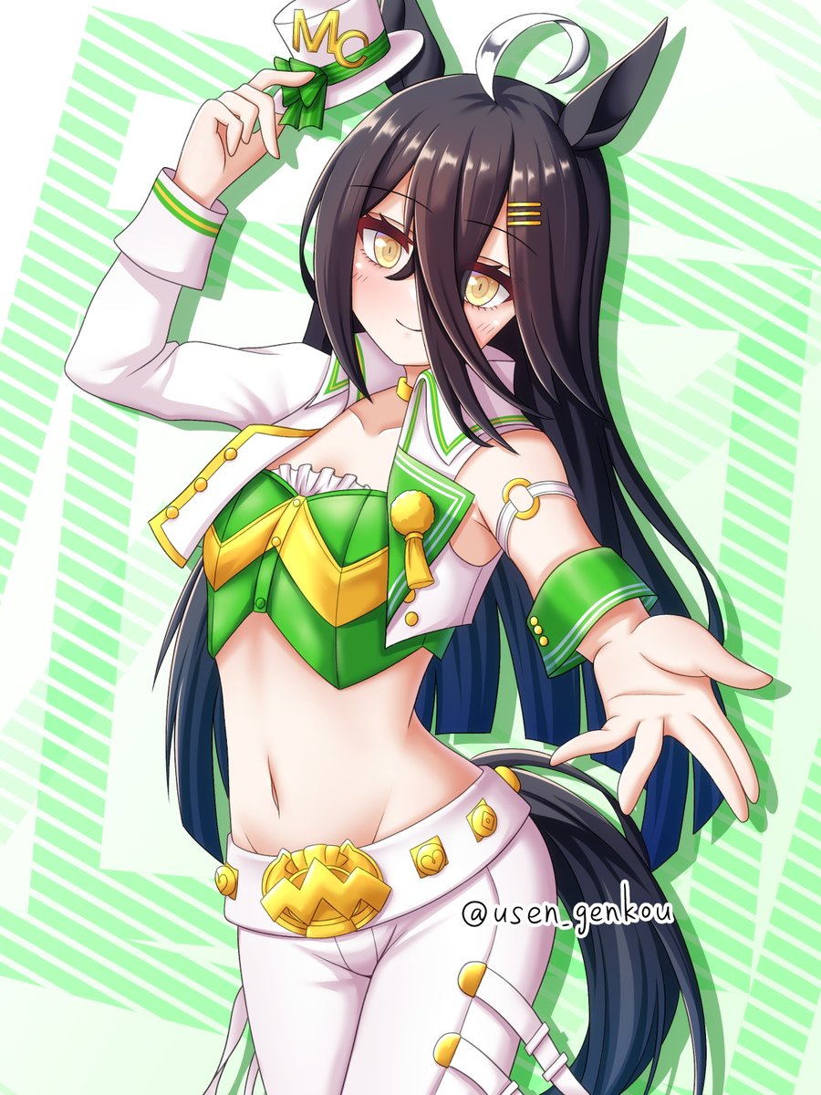 usen_genkou's tweet photo. ランダムに選択したウマ娘の服を推しに着せてみる90
ミスターシービー衣装カフェ
#ウマ娘 #マンハッタンカフェ https://t.co/krwCosygIa