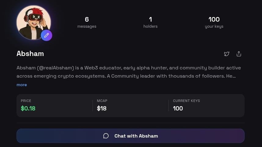 Just launched my digital twin on <a href="/OpenGradient/">OpenGradient (∇, ∇)</a>'s twin(dot)fun.

Chat with AI-me about:
• finding early projects
• ambassador programs
• avoiding bad campaigns
• growing in Web3 the right way

Not perfect, but honest and improving.
Curious to see how people use it.
