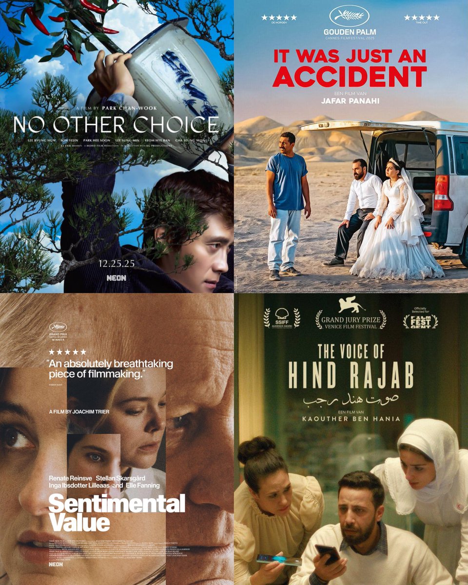 FilmIndoSource's tweet image. CGV is showcasing Award Movie Week in their select locations until February 3rd with special tickets priced at 25K IDR.

Featuring 4 acclaimed titles:
• Sentimental Value
• It Was Just an Accident
• No Other Choice
• The Voice of Hind Rajab