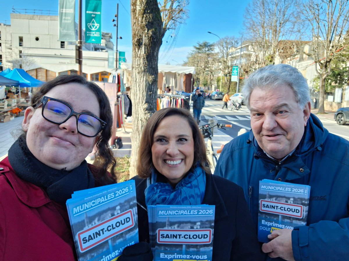 Excellent accueil ce matin, comme toujours d’ailleurs, au Marché des Avelines à <a href="/VilleSaintCloud/">Ville de Saint-Cloud</a>.

C’est sur le terrain que se forgent les victoires de demain. 

Préparons, ensemble, les #municipales2026 !
#saintcloud