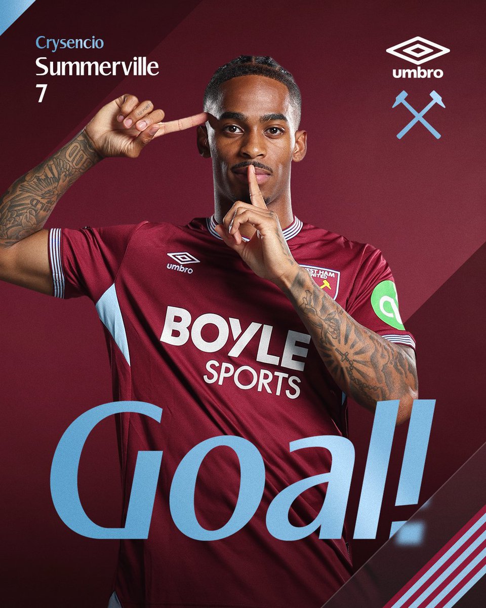 SUMMERVILLE WITH THE HEADER!!!

⚒ 1-0 🐈‍⬛ (13')