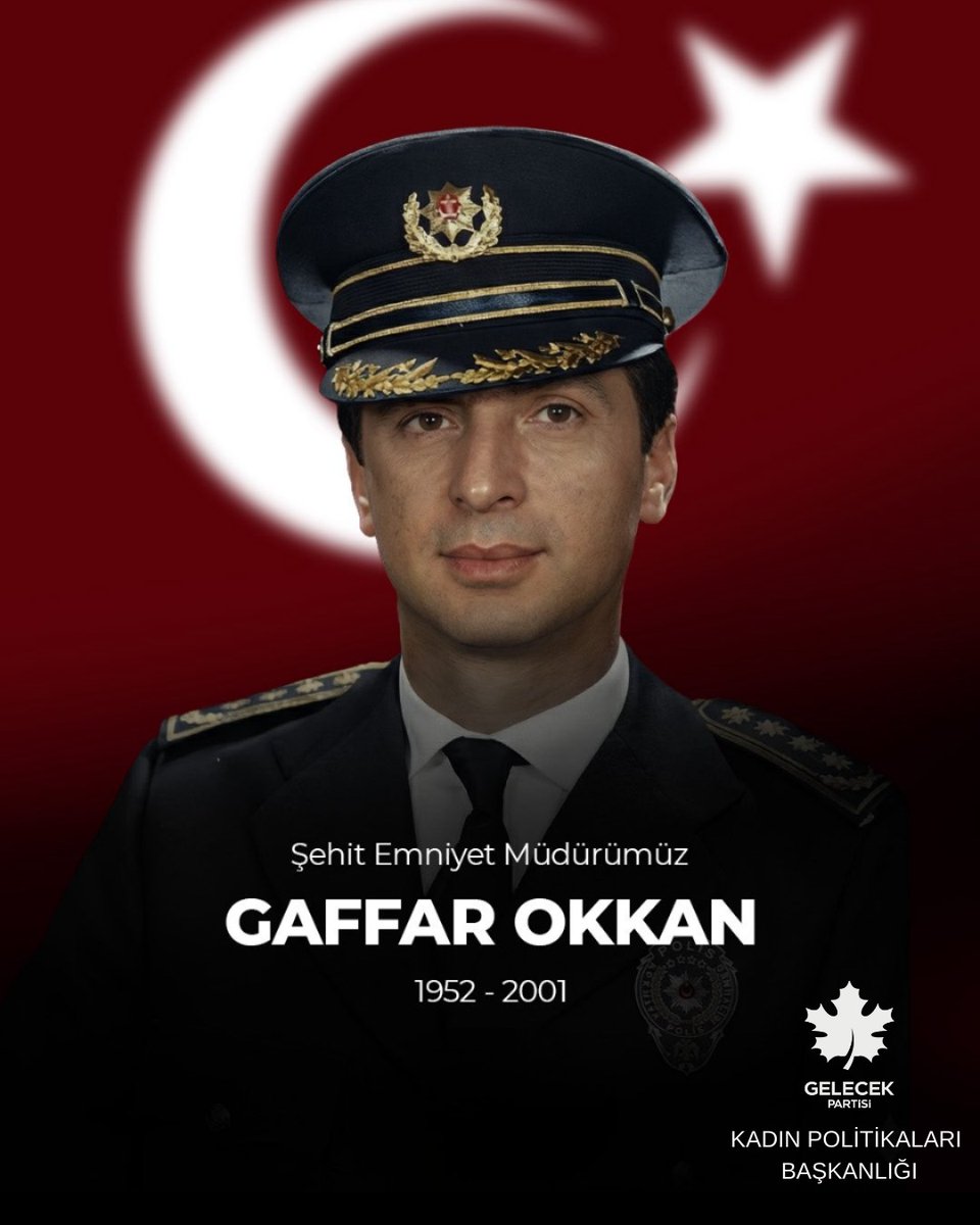 24 Ocak 2001 tarihinde, hain saldırı sonucu şehit edilen Diyarbakır Emniyet Müdürümüz Gaffar Okkan’ı şehadetinin yıl dönümünde, saygı ve rahmetle anıyoruz.