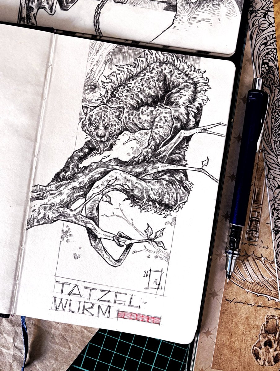 rinardytan's tweet photo. #creatuanary2026 Tatzelwurm
•
Honestly glad I did way more than the last couple of years. Maybe i didn’t finish all the prompts, but I definitely gave it my best this time 🙌
•
•
#creaturedesign #tatzelwurm #cryptid #creatuanary https://t.co/ygizZRuejQ