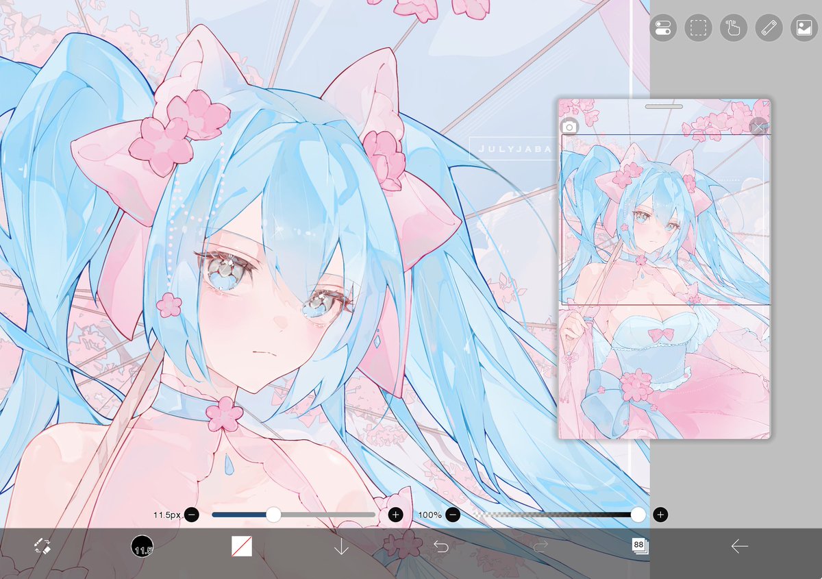 illyjjb's tweet photo. screenshot of the process 💙 
#commission https://t.co/CLnAUNH05j