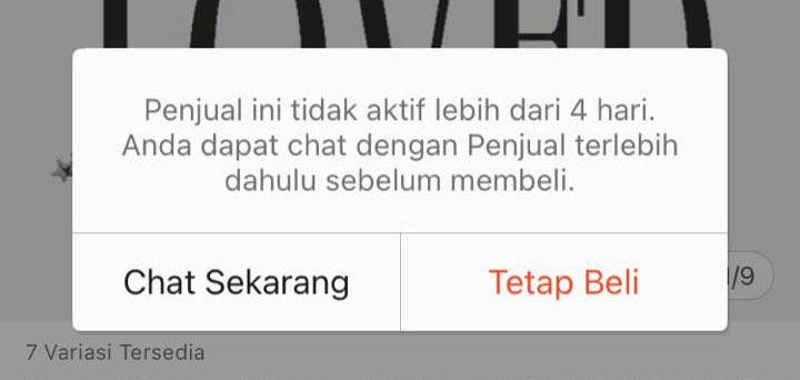 dkpoodle's tweet photo. @hetiancc kalo ada pemberitahuan gini lanjut ajaa kak tetep beli, ini bisa kok di coba sama temen akuu https://t.co/GHg0BUtF3o