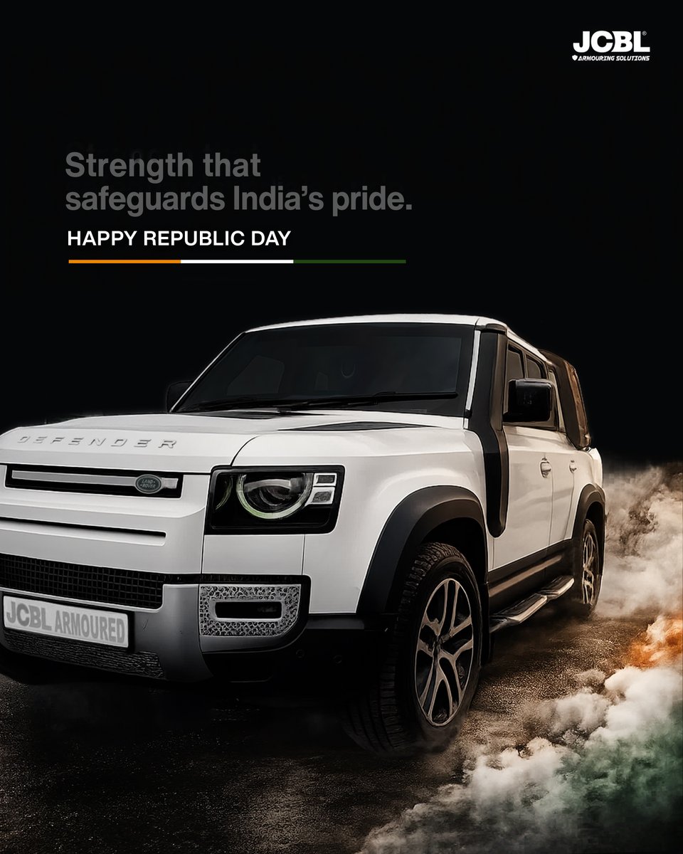 Strength that safeguards India’s pride is not about display, but discipline. It is built through precision, guided by responsibility, and tested in moments that matter most.

Happy Republic Day!

#RepublicDay #SalutingTheNation #NationFirst #JCBLArmouringSolutions