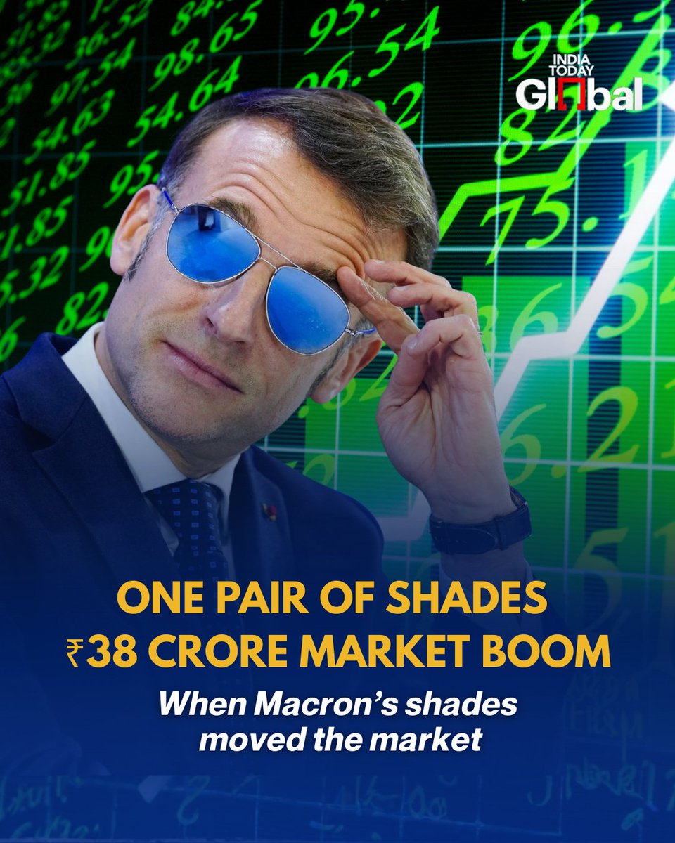 French President Emmanuel Macron turned heads at Davos and the stock market  with his aviator sunglasses. During his World Economic Forum speech, Macron  wore the Henry Jullien Pacific S 01, priced at
