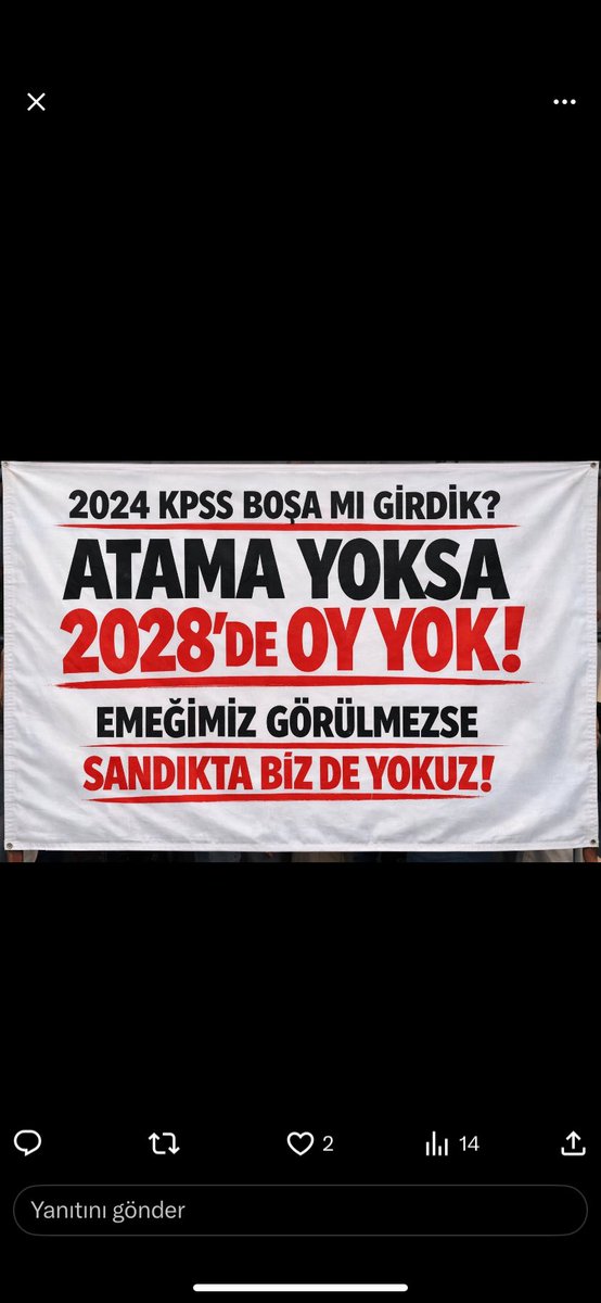 Zynpkynr's tweet photo. @drmemisoglu 2024 kpss ile atama istiyoruz hakkımız olanı @drmemisoglu @RTErdogan @saglikbakanligi https://t.co/DzzrWTCjJu