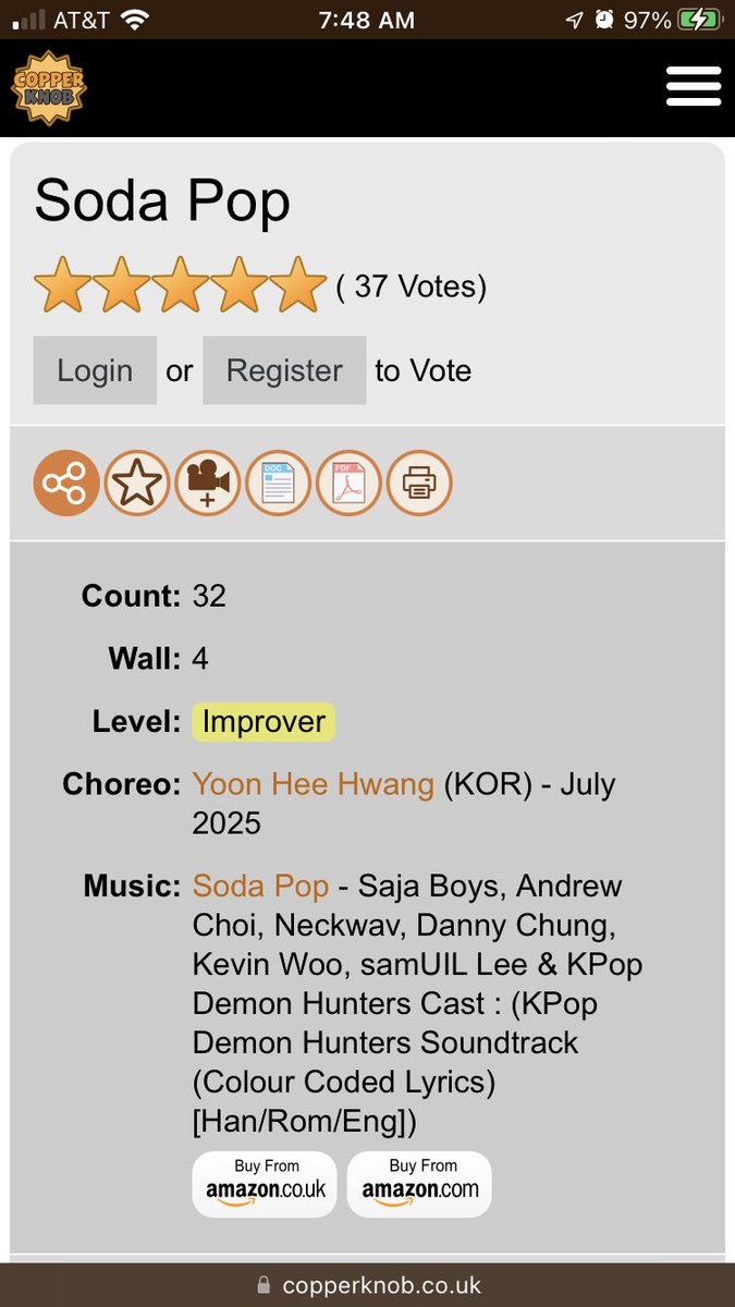 My friend sent me a line dance step sheet to the K-pop demon hunters soda pop song and is demanding I learn it. Help