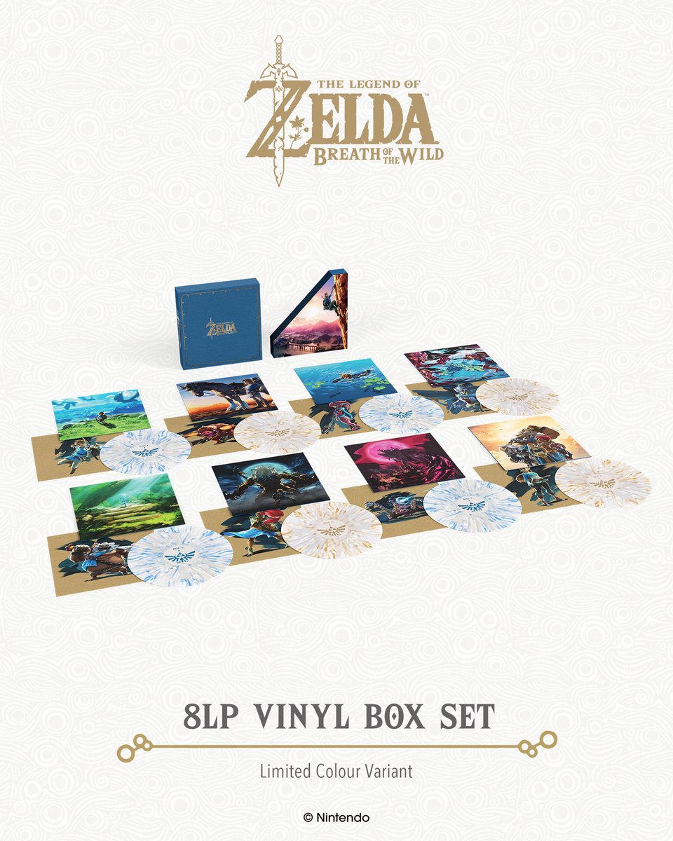 Laced_audio's tweet photo. In case you missed it: The music of The Legend of Zelda: Breath of the Wild is coming to vinyl! 🍃

A 2LP set with 34 tracks and an 8LP box set with 130 tracks will ship in June, 2026. 

Pre-order the Limited Edition colour variants via Laced and My Nintendo Store 👉 https://t.co/cLcVFxsyJT