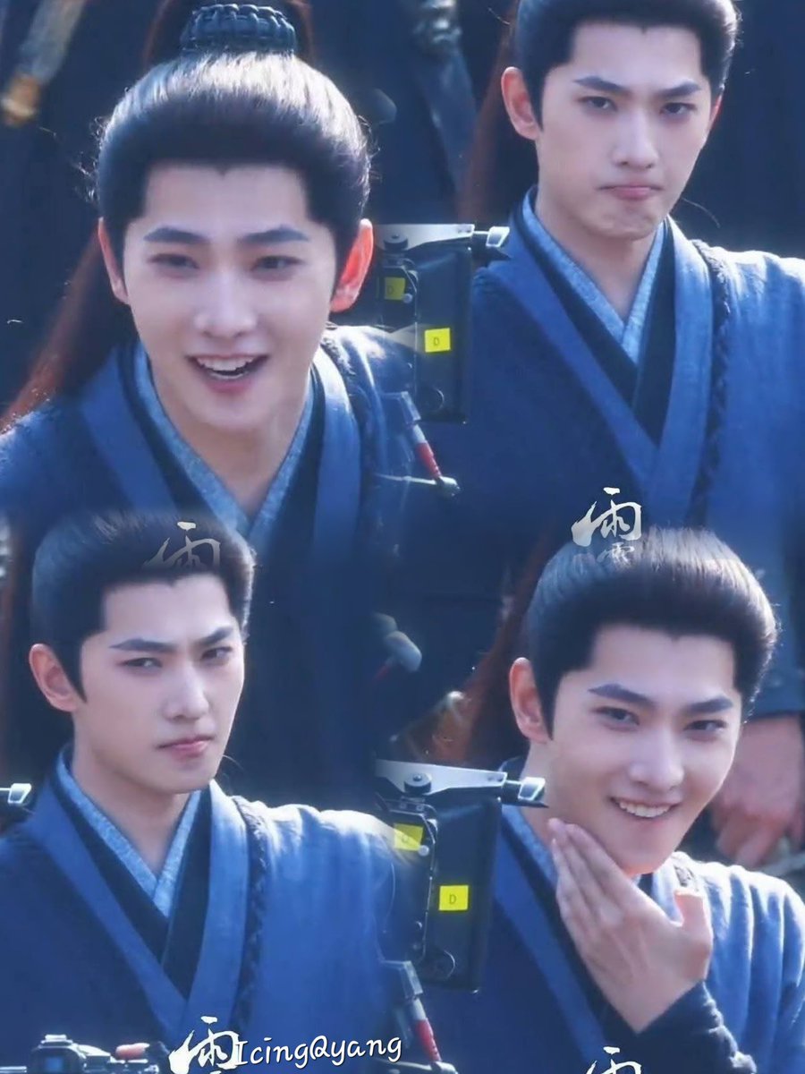 icingquinyang2's tweet photo. #expressiveface of a costumed #YangYang杨洋 going from #poutyface to #mischievous smiles. #behindthescenes #cutenessoverload #slownewsday https://t.co/AqdsEJUDPS