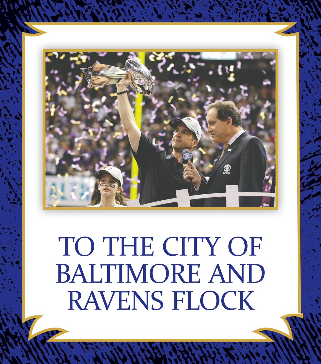 baltimoresun's tweet image. A heartfelt letter to Baltimore, from former Ravens coach John Harbaugh.

Harbaugh took out a full-page ad in today's special weekend edition of The Baltimore Sun to thank the organization, the fans and the city.