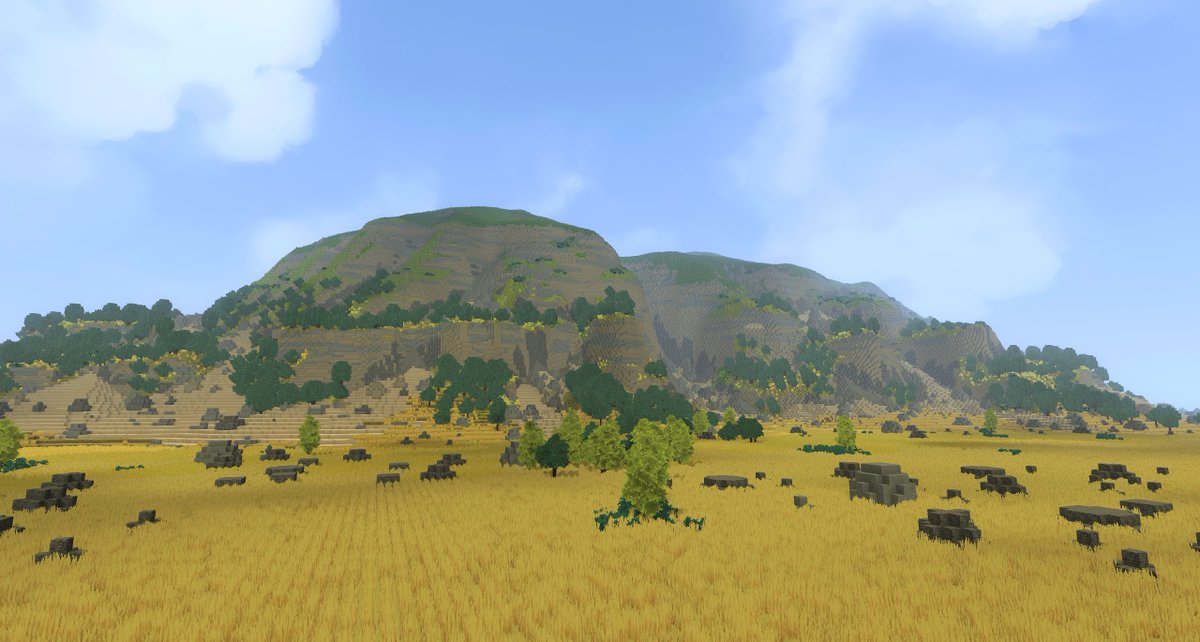 i just cant stop building mountains 😄#Hytale