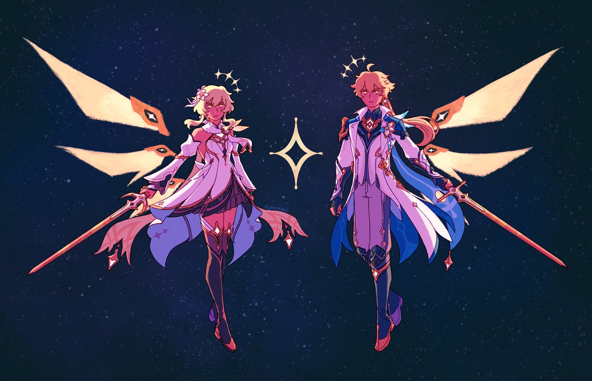 itsmespicaa's tweet image. ✨As Heaven and Earth Made Anew✨

I missed drawing the viatwins sm,,, 

#GenshinImpact