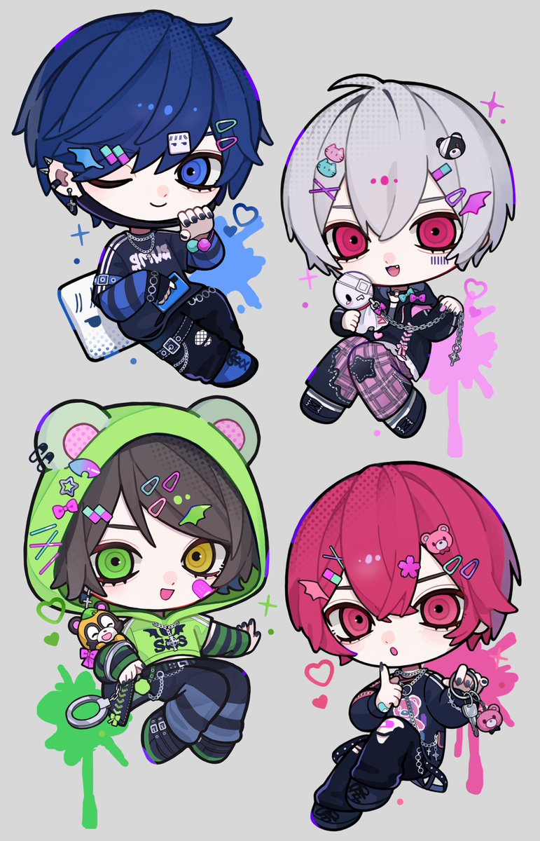 そらまふうらさかから逃げられない！
SDイラストを描かせていただきました♡+.·