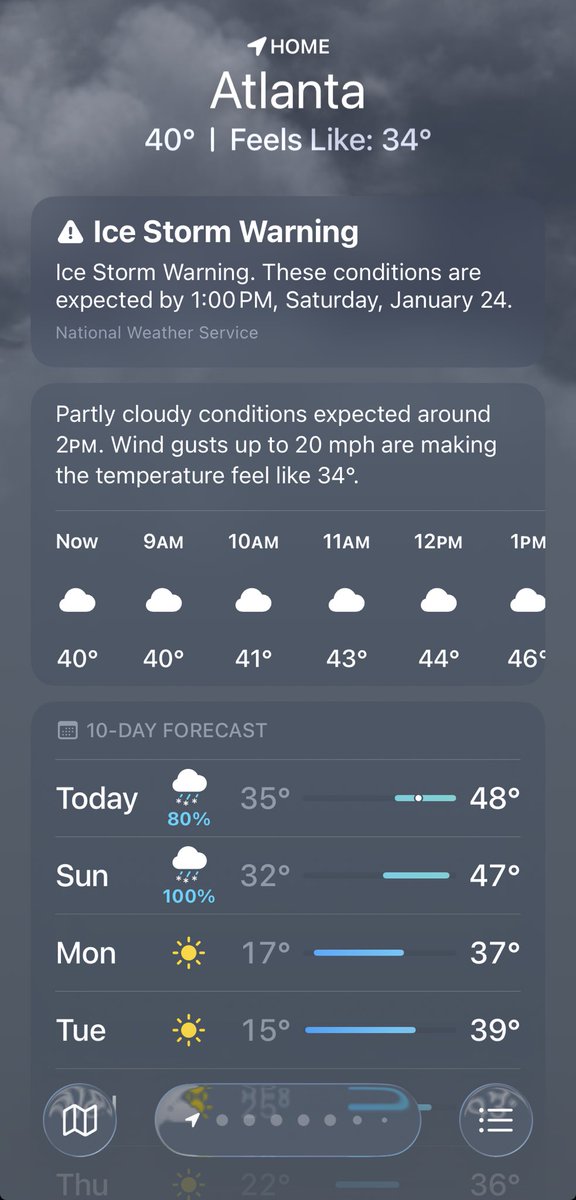 SikiraT's tweet image. It’s so quiet outside😆 Everyone’s afraid of the wintry mix that’ll start tonight &amp;amp; freeze up sunday night🧊#SnowStorm #IceStorm #WintryMix #Atlanta #FreezingRain; remember the freeze point is 32 degrees so while it’s precipitating it likely won’t stick; only overnight sun/mon!🥶