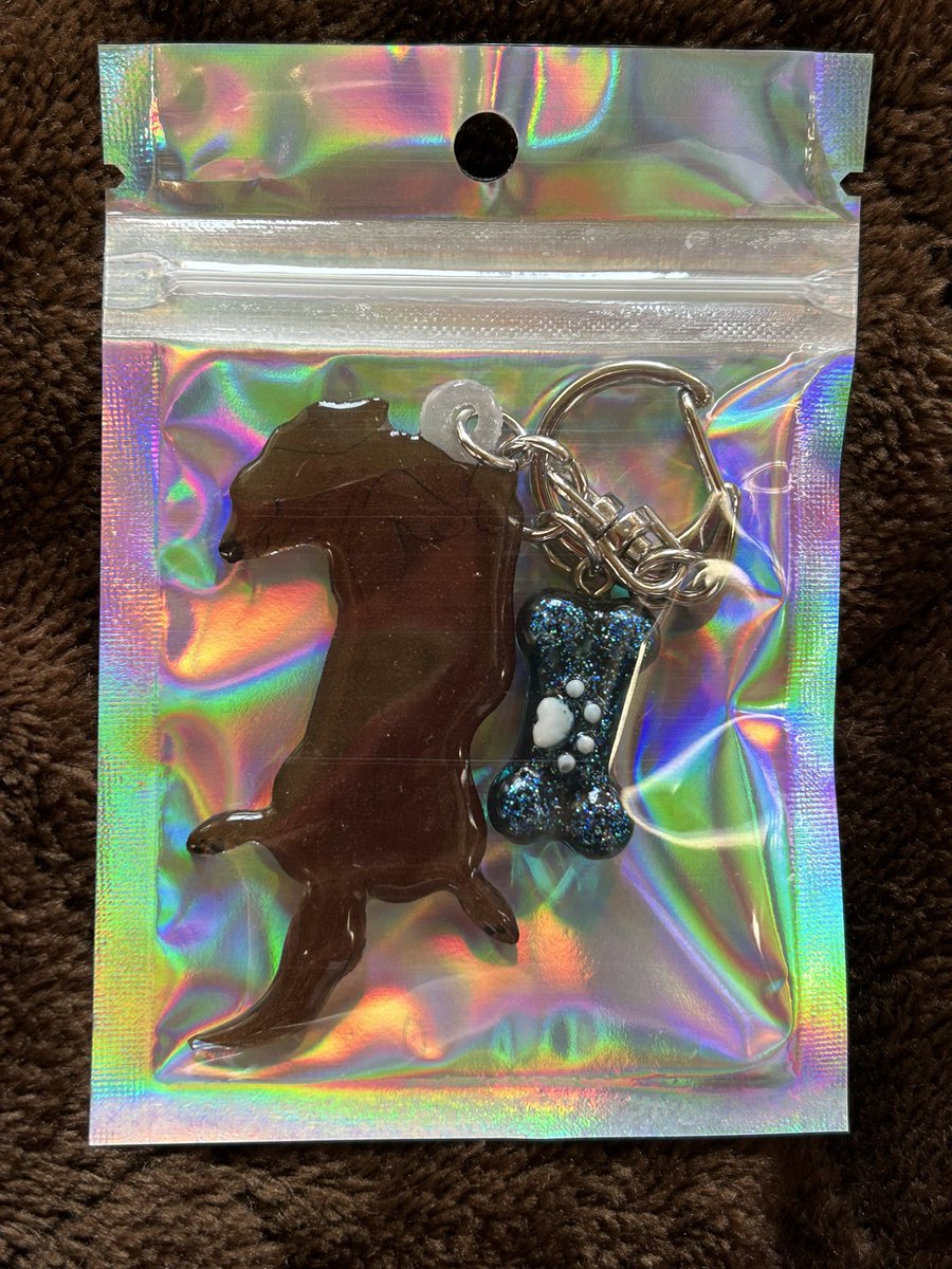 ShineLe(<a href="/shinele_/">ShineLe【シネル】ダックスキーホルダー8月販売開始！</a> )様より

ダックスバッグチャームお迎えしました✨✨
へそ天すっごく可愛い😍💕

誕生石は🐶と自分がどちらも6️⃣月生まれだったので、アレキサンドライトにしました♪