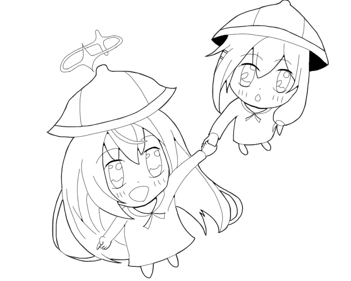 今日もう一つ描いたifの世界 園児モネちゃん＆園児リップル