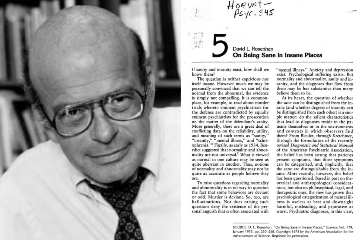 GoyerMel's tweet image. .
En 1973, 8 personnes parfaitement saines entrèrent volontairement dans des hôpitaux psychiatriques aux États-Unis. Elles n’étaient pas malades. Mais personne, à l’intérieur de ces murs, ne sut le voir.

C’était une expérience. L’une des plus troublantes de l’histoire de la…
