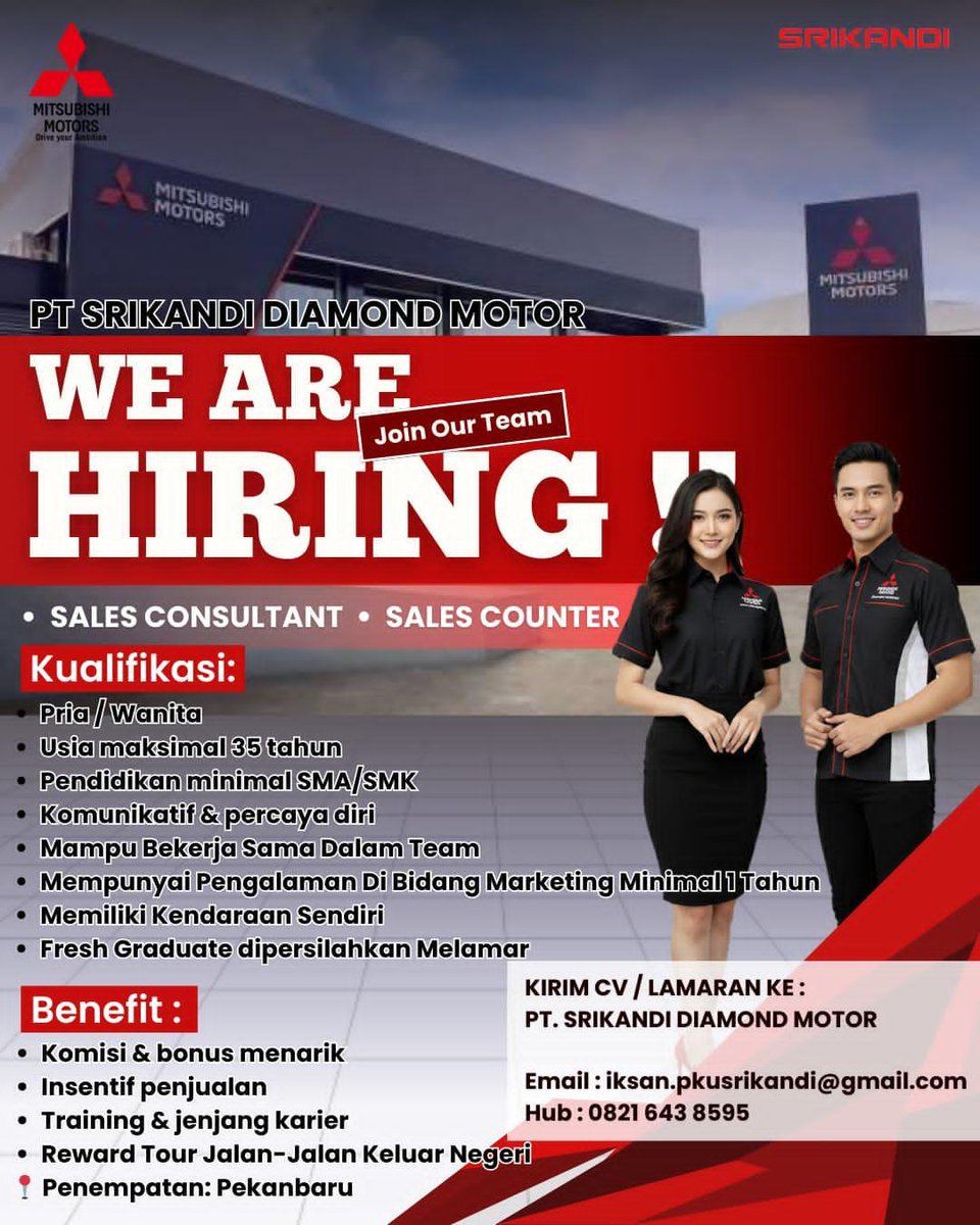 lowongan kerja PT Srikandi Diamond Motor

Pekanbaru

follow <a href="/lowkerpku/">LowkerPKU</a> untuk informasi lowongan kerja kota pekanbaru dan sekitarnya

jangan lupa share infonya dan semoga mendapatkan posisi pekerjaan yang diharapkan  #lowkerpku #lowongankerjariau  #lowongankerjapekanbaru