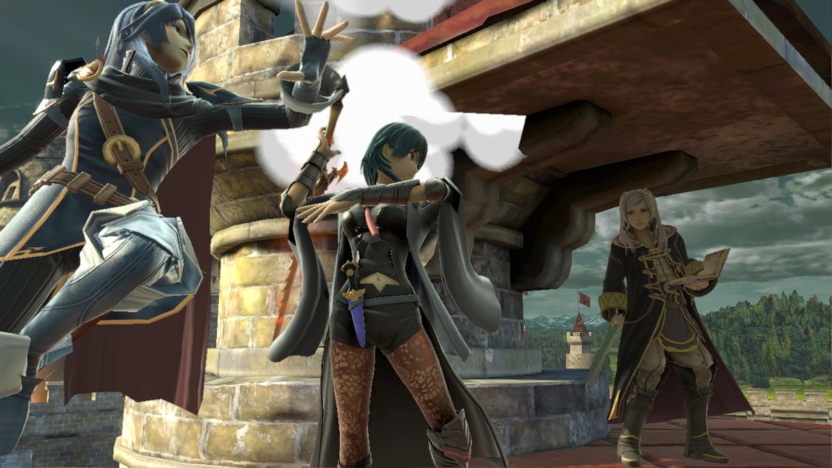 スマブラSP】ベレス ～オマケ～ 女性FE勢の闘い ヘソが…！ タイツが