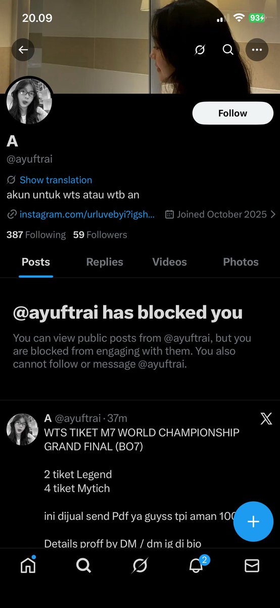 Xayrubs's tweet photo. ini penipu @ayuftrai 

wts wtb final m7 https://t.co/QoK3Zoh8YZ