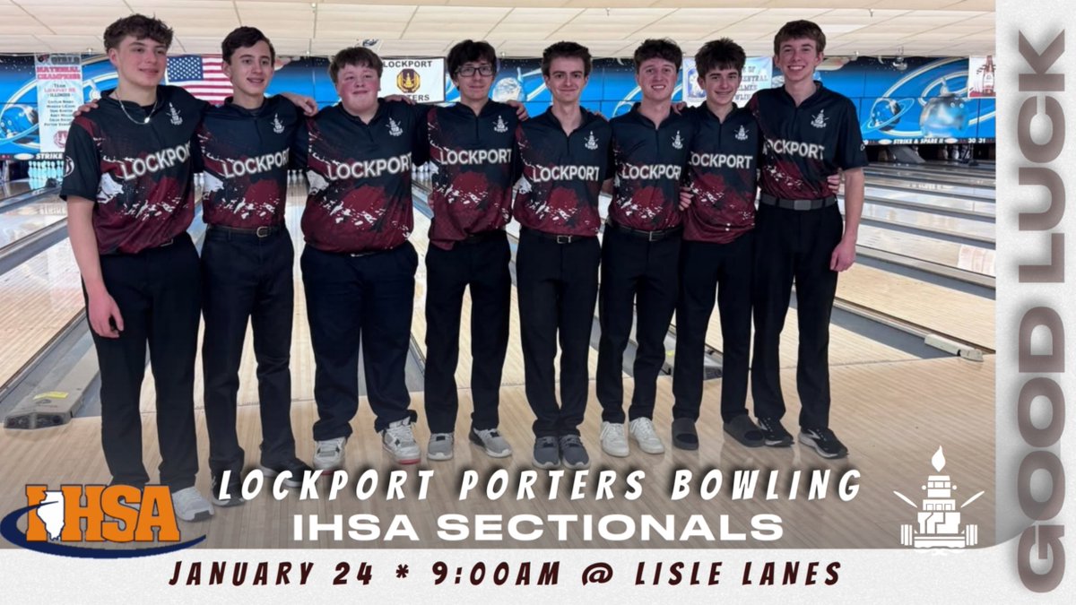 Best of Luck <a href="/LTHSBoysBowling/">LTHS Boys Bowling</a> as they compete today at the IHSA Sectionals at Lisle Lanes. #porternation