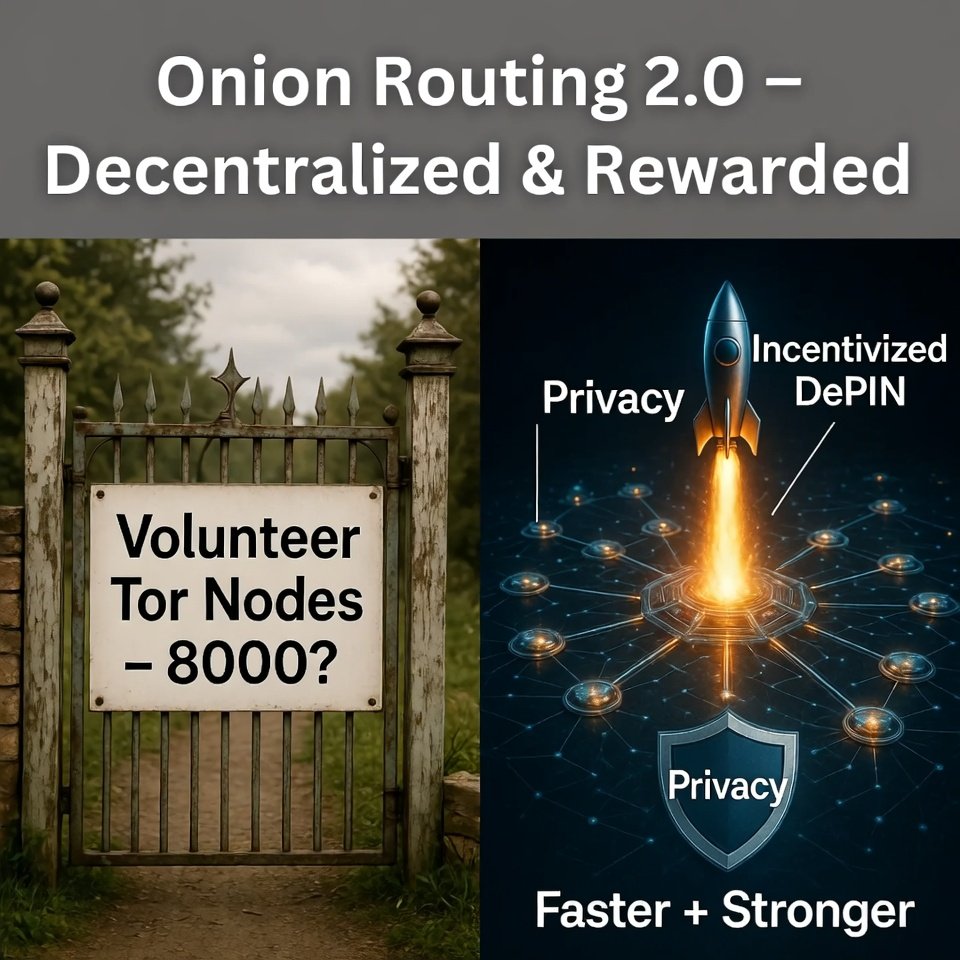 🚨 Why Onion Routing via $ANYONE is the BEST:
Tor: volunteer-only (~8k nodes), slow, stagnant.
$ANYONE DePIN: 7,900+ incentivized relays (25%+ more exits than any other onion net!), exploding bandwidth, zero logs, true decentralization.
Each hop encrypted separately →