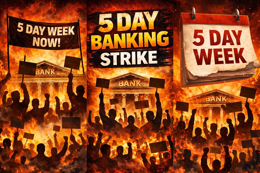 Enough consultations. Enough delays.
📢 Government must   #Approve5DayBankingNow 
Bankers cannot wait any longer.
<a href="/DFS_India/">DFS</a> <a href="/FinMinIndia/">Ministry of Finance</a> <a href="/nsitharaman/">Nirmala Sitharaman</a> <a href="/PMOIndia/">PMO India</a> <a href="/narendramodi/">Narendra Modi</a>