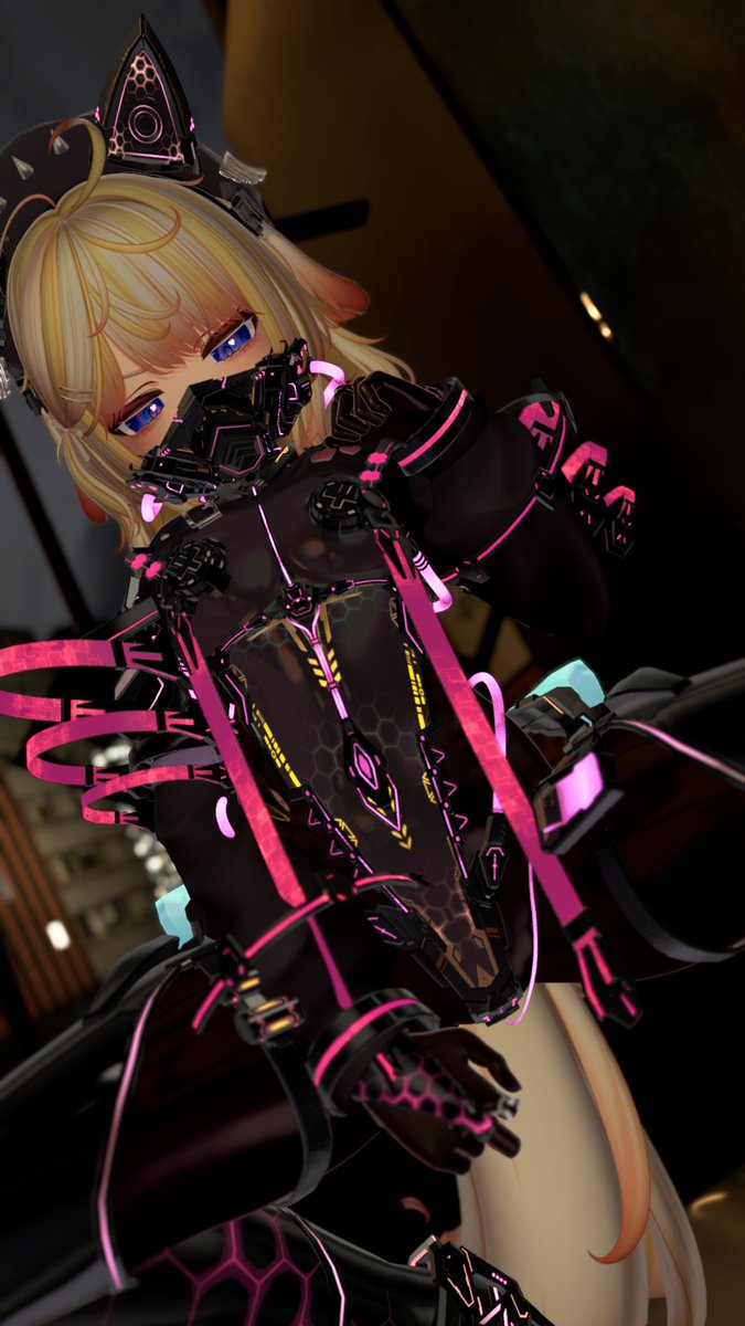 Rise_VRC's tweet image. やっほ～～♡
今日はただの”巡回”の日だよ♡
特に異常はなかったんだケド～…、”個体の現状”を報告してねって命令があったから、ぱしゃり♡

#EvilFallSet