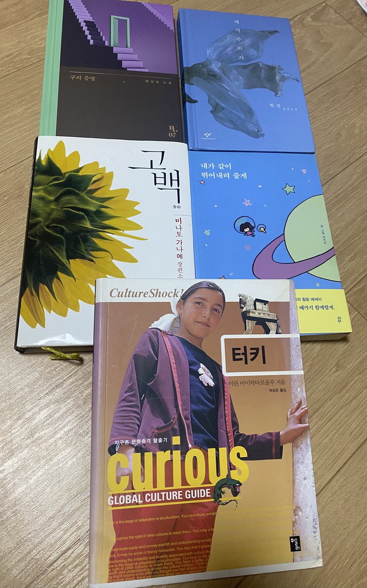 #토끼장터
 
구의 증명 0.6
채식주의자 0.7
고백 0.3 (알라딘 중고 스티커 있음)
내가 같이 뛰어내려줄게 0.6
터키(튀르키예) 가이드 무료나눔