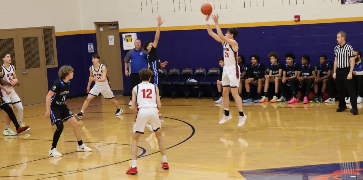Seton_Athletics's tweet photo. Varsity Boys defeated Anderson Prep 82-47. 

Jackson Feist  - new career high 44 pts and 11 rebs!
Feist also set a NEW SCHOOL RECORD for 3-pointers made in a game with 10! 

  - Murray: 13 pts, 3 steals
  - Nisewonder: 8 pts
  - Killion: 7 pts
  - Tremain: 6 pts, 10 assists https://t.co/1HjKXNWkQA