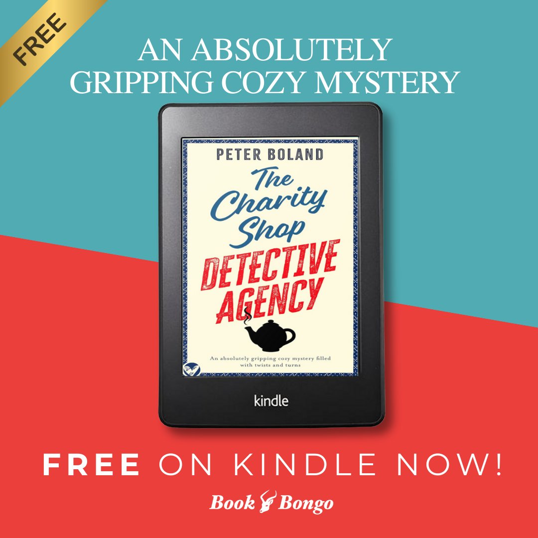 Grab the first in the series for FREE on Kindle now!
THE CHARITY SHOP DETECTIVE AGENCY an absolutely gripping cozy mystery filled with twists and turns (The Charity Shop Detective Agency Mysteries Book 1) Peter Boland
geni.us/Charity-Shop-BB 
#freebooks #cozymystery #KindleDeals