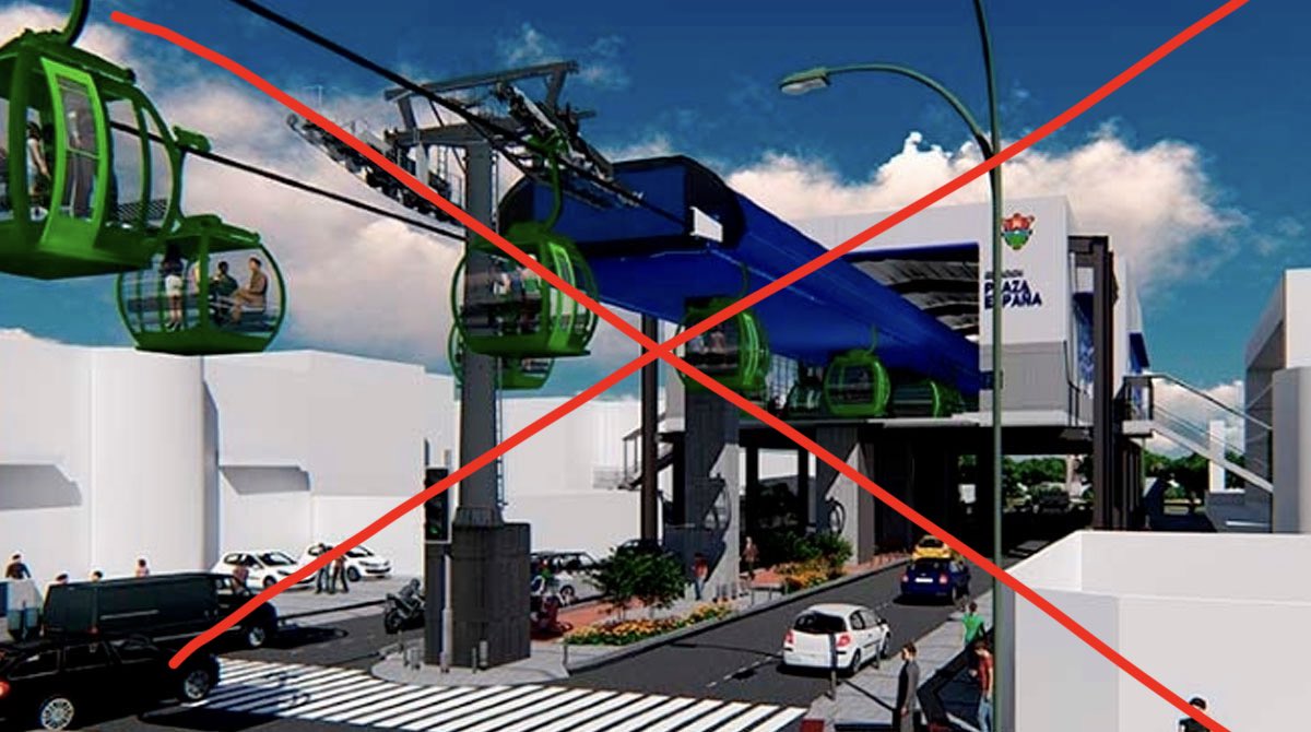 Si la presión mediática logró que la comisión se des-recetara el infame salario de 75k ¿podemos presionar para que no se construya el teleférico? A todas luces causará un daño irreparable para la Ciudad. #NoAlAerometro