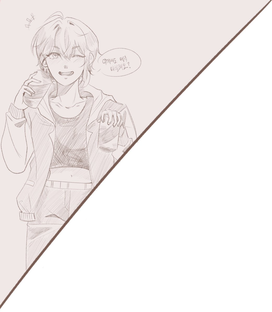 난 미궁에서 베이디와 덕개가 같이 맥주를 마셨었다는 이야기를 참좋아한다 근데 힘들어서 베이디씨만 그렸어요ㅎㅁㅎ