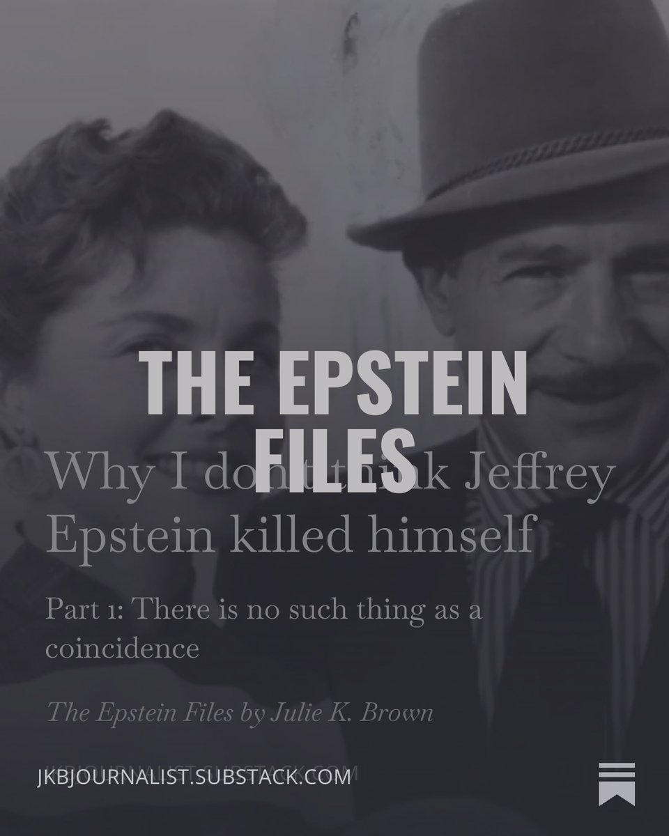 jkbjournalist's tweet image. Why I don't believe Jeffrey Epstein Killed Himself (Part 1)

open.substack.com/pub/jkbjournal…