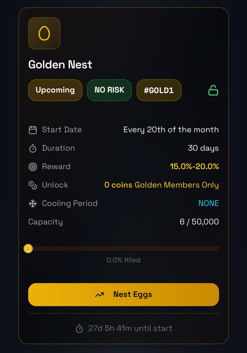 NigeNest's tweet image. Becoming GOLD means you’re officially recognized as a builder of the Nige ecosystem, contributing from the inside, not watching from the outside.

That recognition comes with access others won’t have if they aren’t GOLD.

GOLD members are treated differently, starting with…