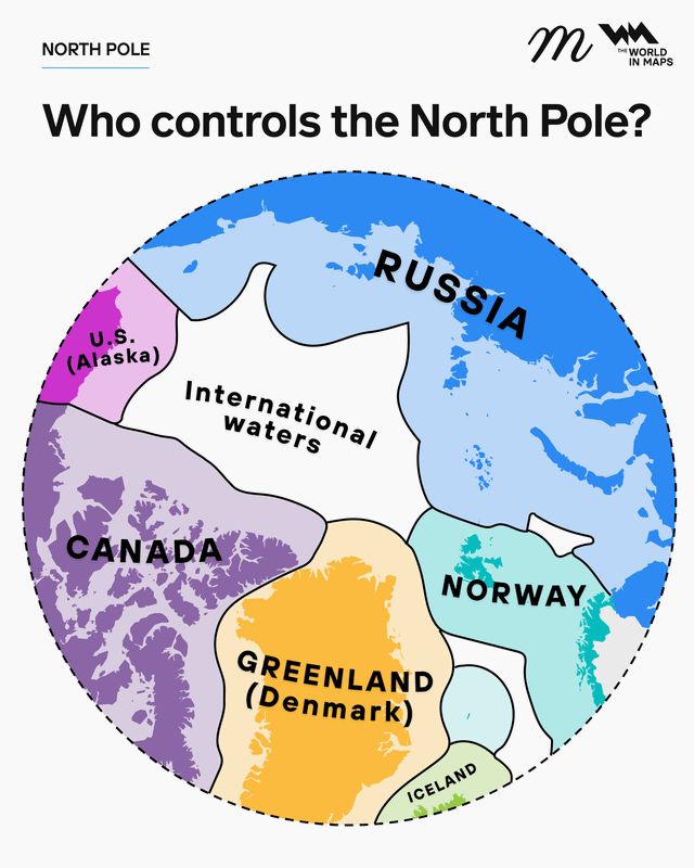 Nēnujā, loģiski.. 
Ja es būtu Tramps 🇺🇲, tad vienkārši bez vārda runas okupētu Grenlandi, Islandi, Īriju (tāpēc vien, ka sākās ar burtu 'i,ī'), Jana Maijena salu Svalbāru un drošības pēc arī Farēras. Un pēc tam arī Kanādu. Un visi polārie ūdeņi būtu manis un krieva..