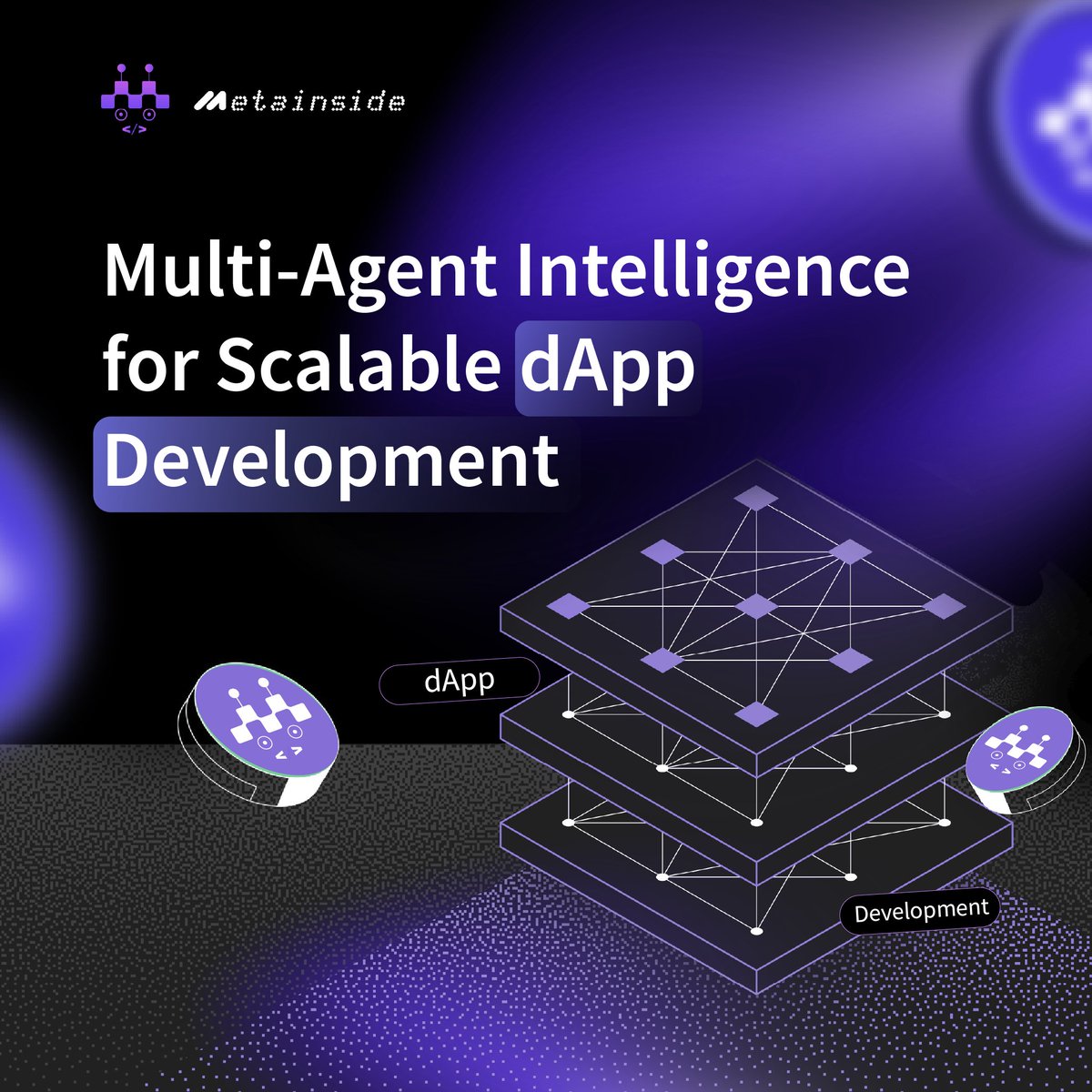 MetaInside's tweet photo. Building dApps isn’t a single-task job - it’s a system-level challenge.

MetaInside runs on a multi-agent AI architecture where autonomous agents collaborate to handle development at scale. Each agent specializes in a specific role, from code generation and testing to UI logic and optimization working together to solve complex problems faster and more efficiently.

Instead of one monolithic AI doing everything, MetaInside distributes intelligence across agents, improving quality, speed, and adaptability as projects grow.

This is how dApps evolve from static codebases into scalable, intelligent systems.

#dApps #MetaInside #development #aiagents